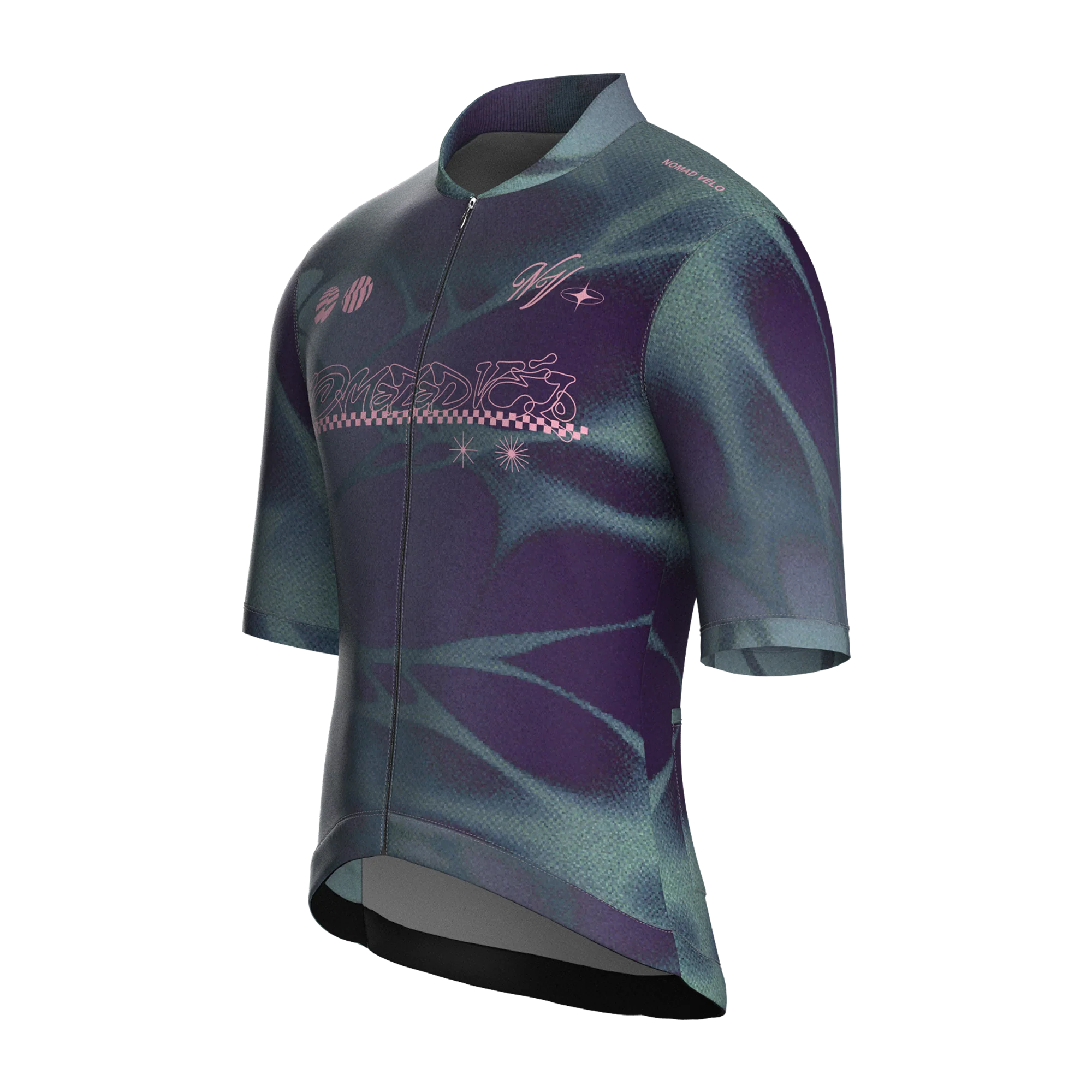 Spider Blue Short Sleeve Jersey | Nomad Vélo