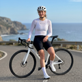 Base Layer White – Long Sleeve Moisture-Wicking Race Slim Fit | Nomad Vélo