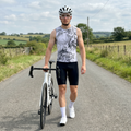 Marble Monochrome Base Layer – Cycling Sleeveless Slim Fit Lightweight