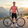 Essential Orange Base Layer – Cycling Sleeveless Slim Fit Lightweight