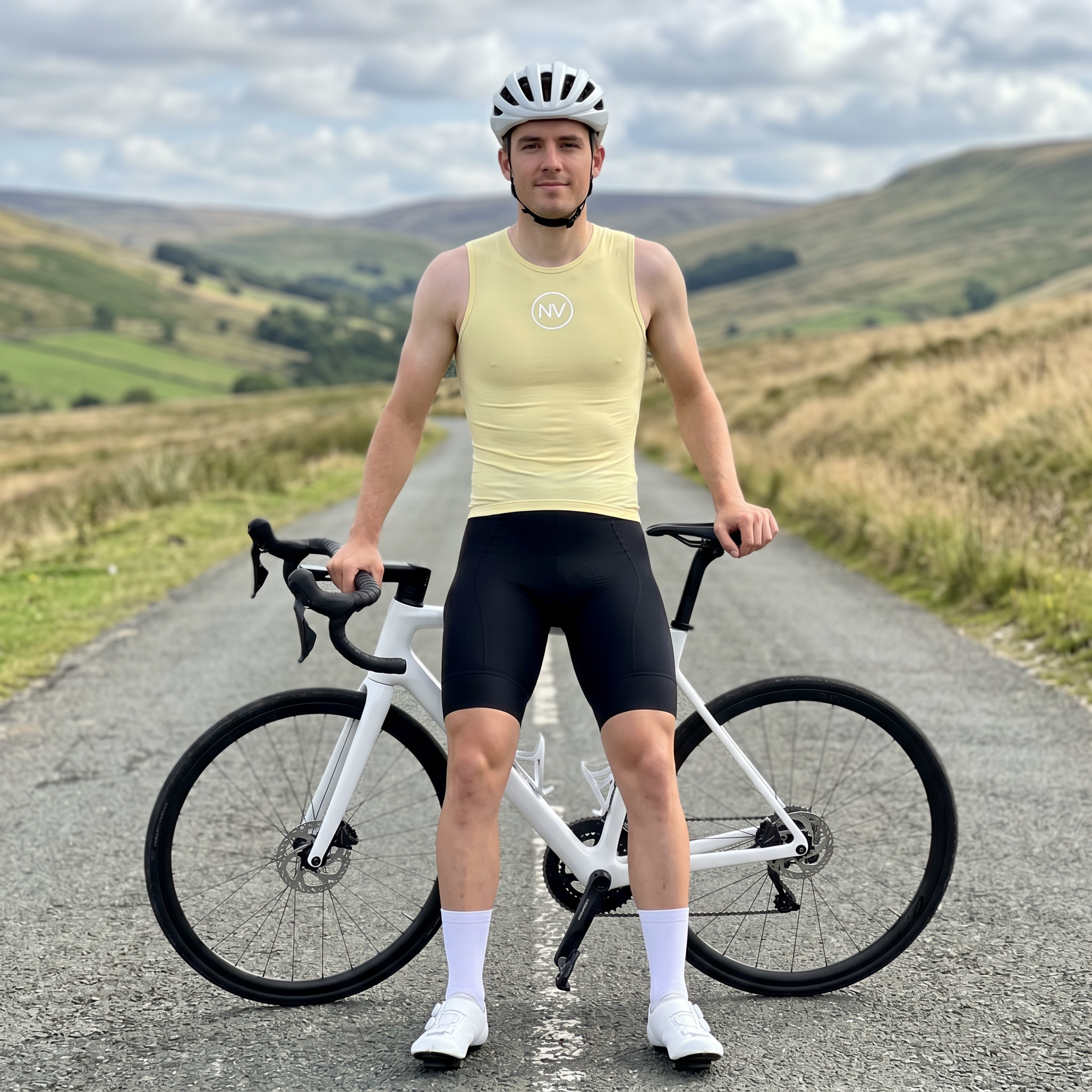 Essential Yellow Base Layer – Cycling Sleeveless Slim Fit Lightweight