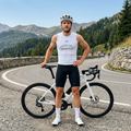 Vintage Soul White Base Layer – Cycling Sleeveless Slim Fit Lightweight